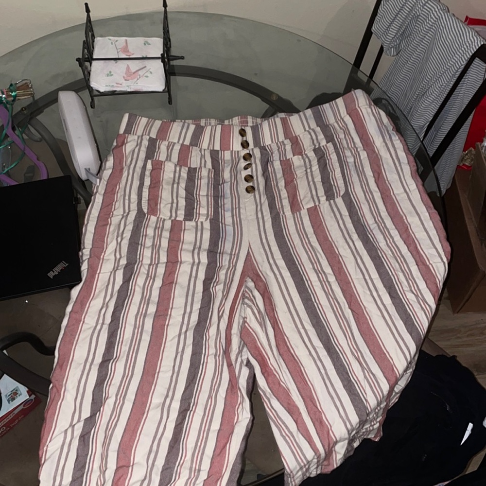Torrid size 4 (4XL) Multicolored Pinstripe Pants.